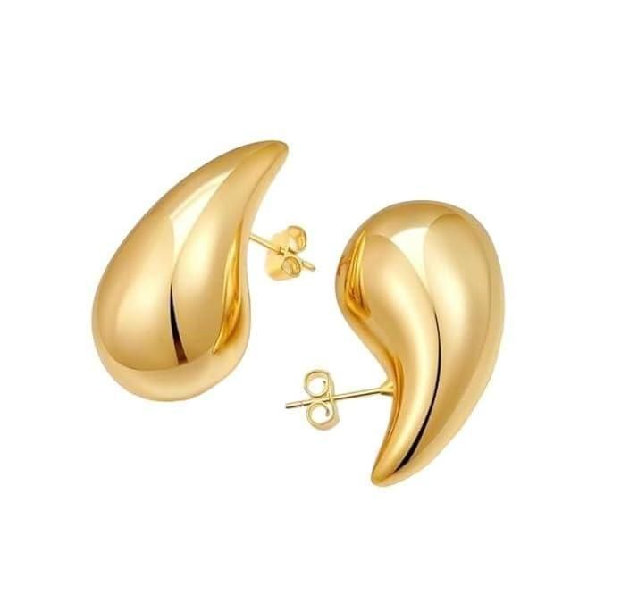 Celebrity Style Teardrop Gold Earrings For Girls And Women