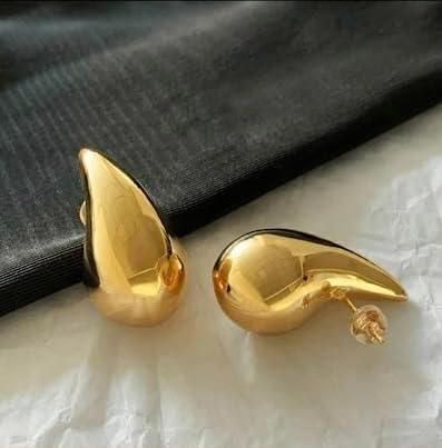 Celebrity Style Teardrop Gold Earrings For Girls And Women
